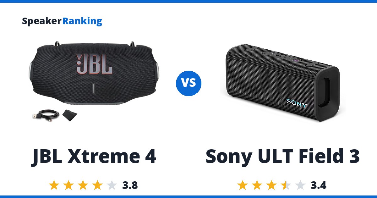 JBL Xtreme 4 vs Sony ULT Field 3