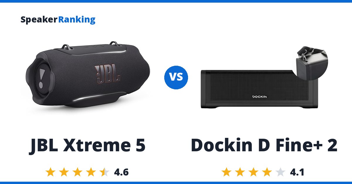 JBL Xtreme 5 vs Dockin D Fine+ 2