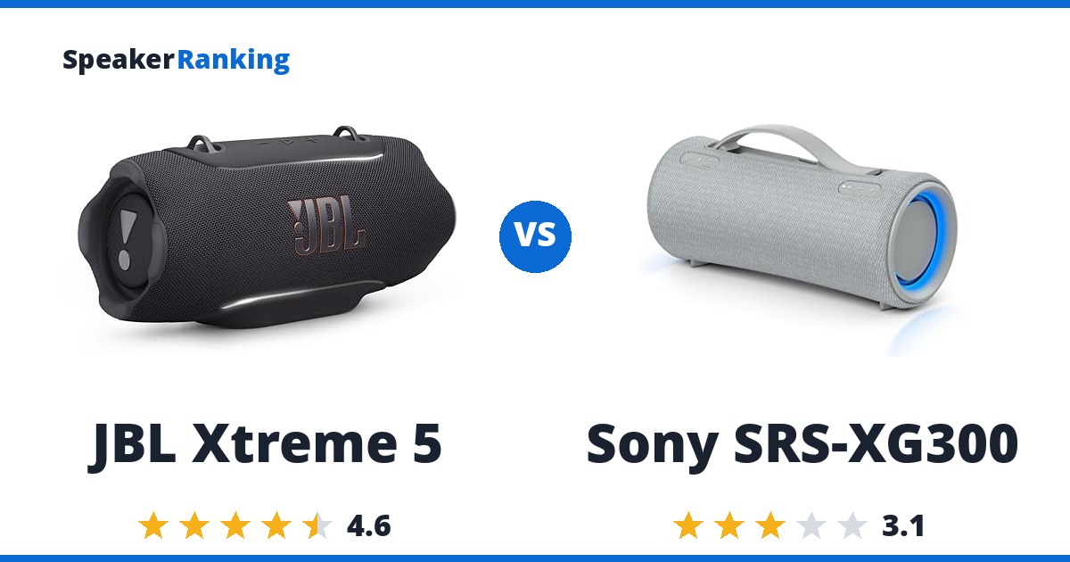 JBL Xtreme 5 vs Sony SRS-XG300