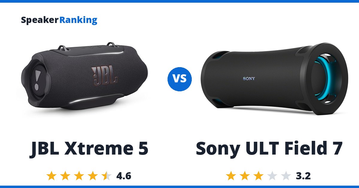 JBL Xtreme 5 vs Sony ULT Field 7