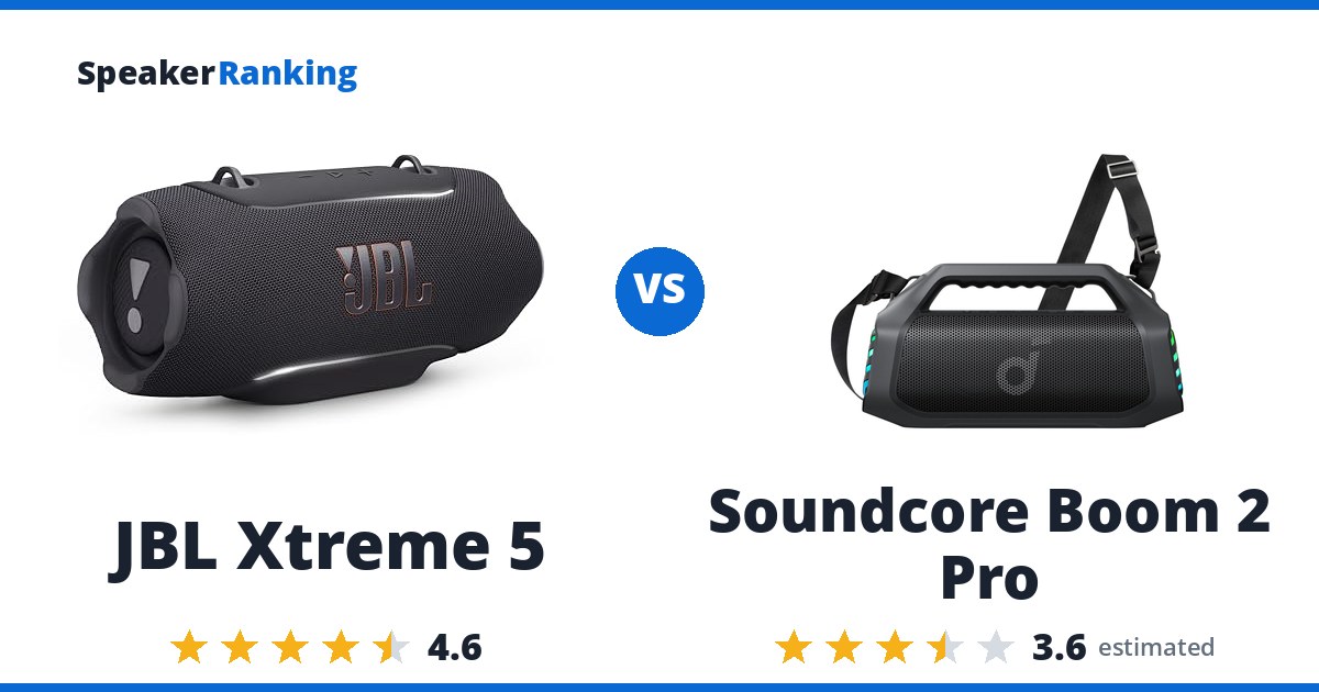 JBL Xtreme 5 vs Soundcore Boom 2 Pro