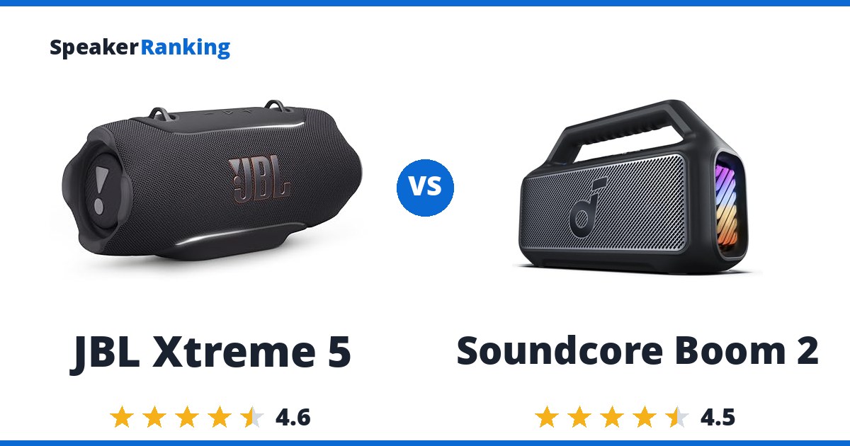 JBL Xtreme 5 vs Soundcore Boom 2