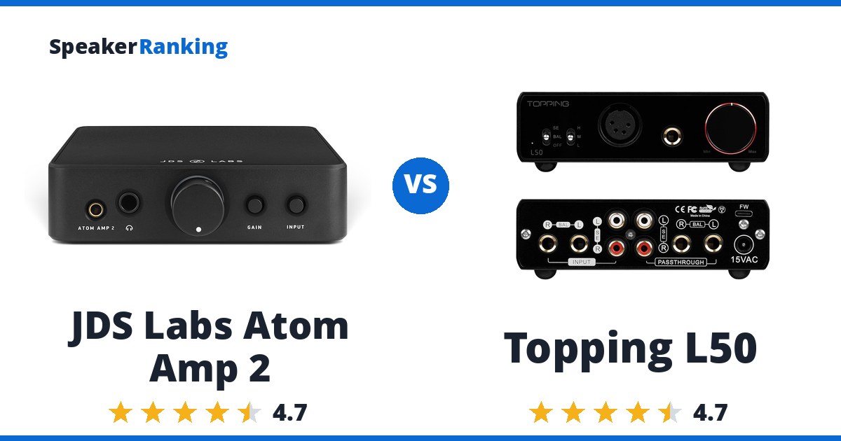 JDS Labs Atom Amp 2 vs Topping L50
