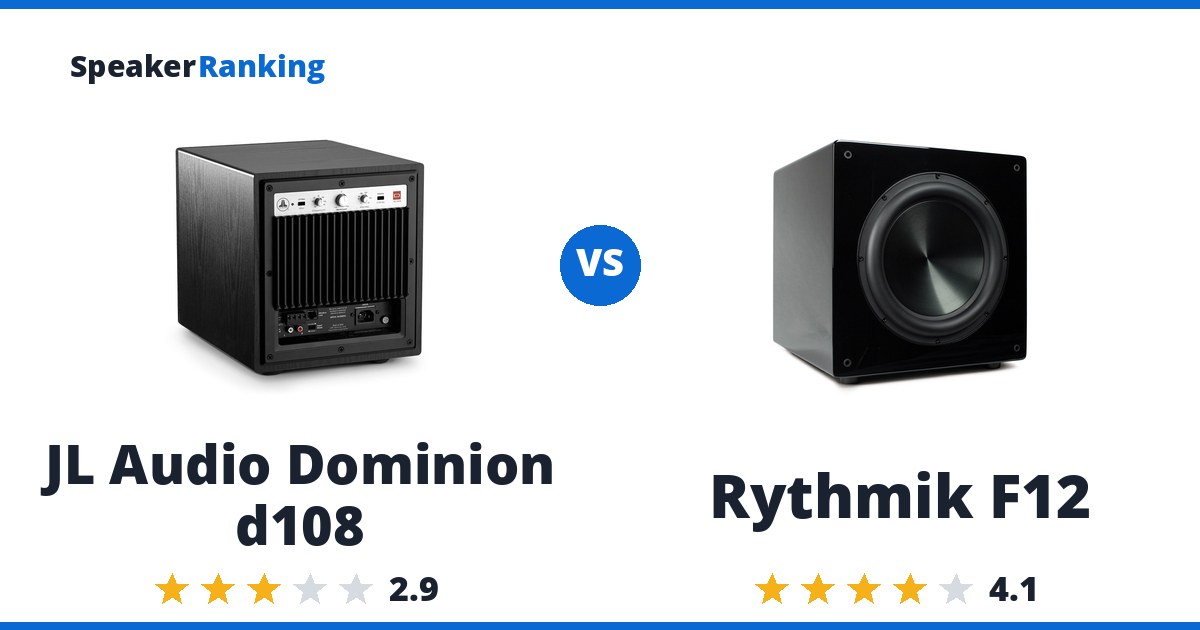 JL Audio Dominion d108 vs Rythmik F12
