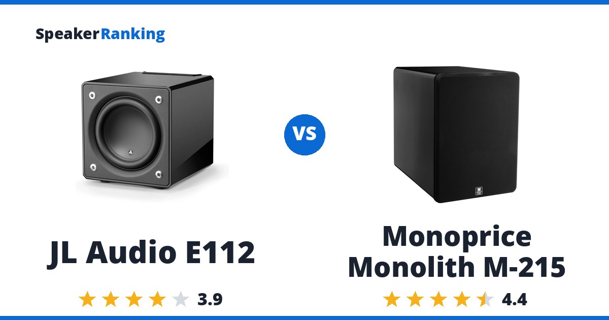 JL Audio E112 vs Monoprice Monolith M-215