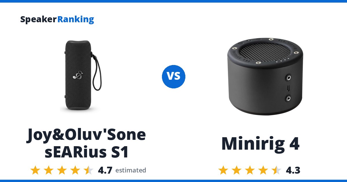 Joy&Oluv’Sone sEARius S1 vs Minirig 4