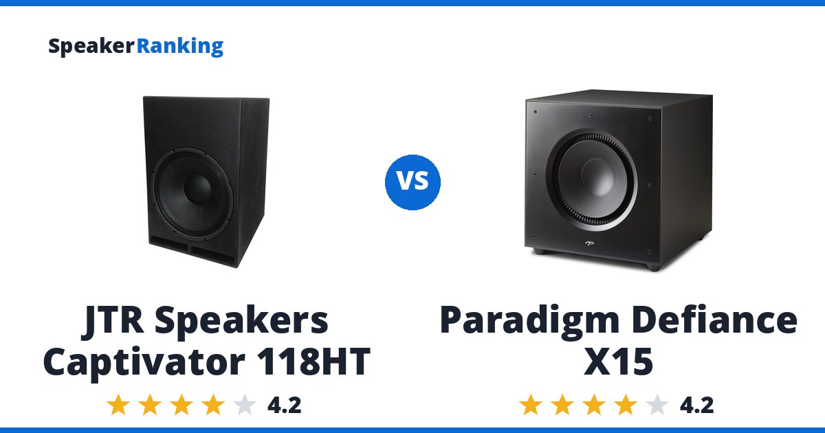 JTR Speakers Captivator 118HT vs Paradigm Defiance X15