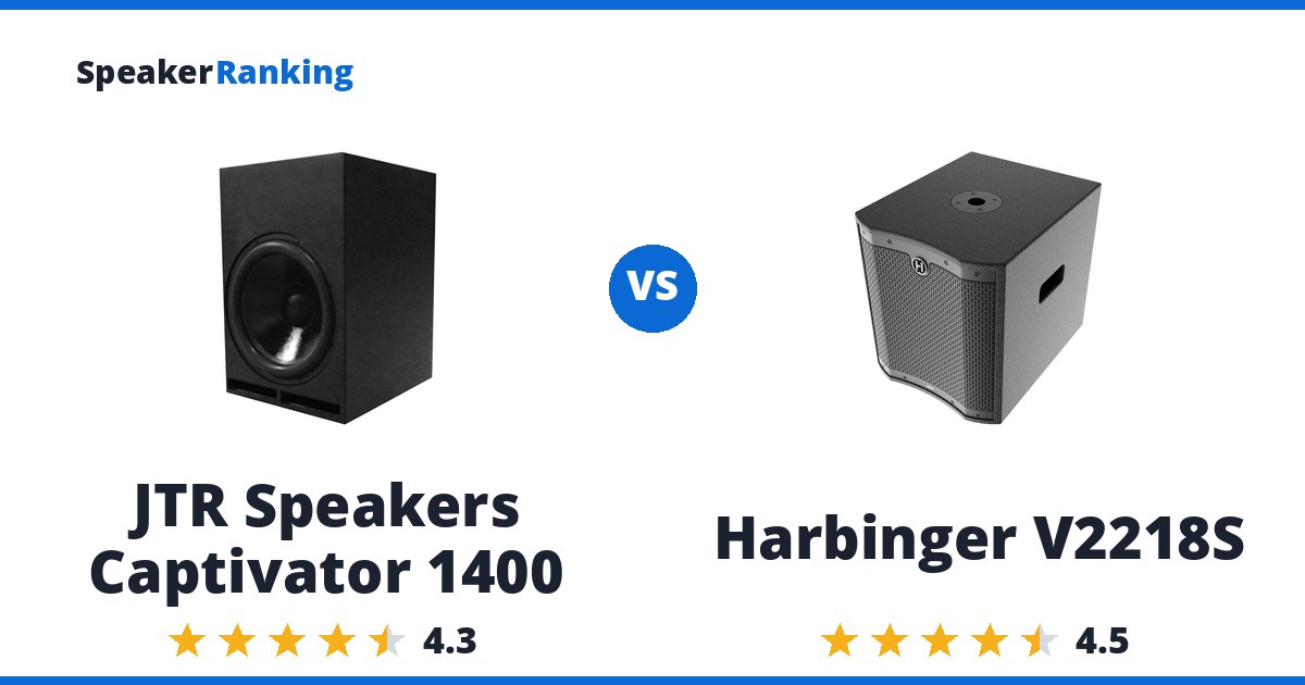 JTR Speakers Captivator 1400 vs Harbinger V2218S