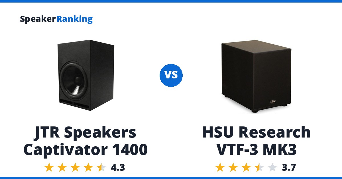 JTR Speakers Captivator 1400 vs HSU Research VTF-3 MK3