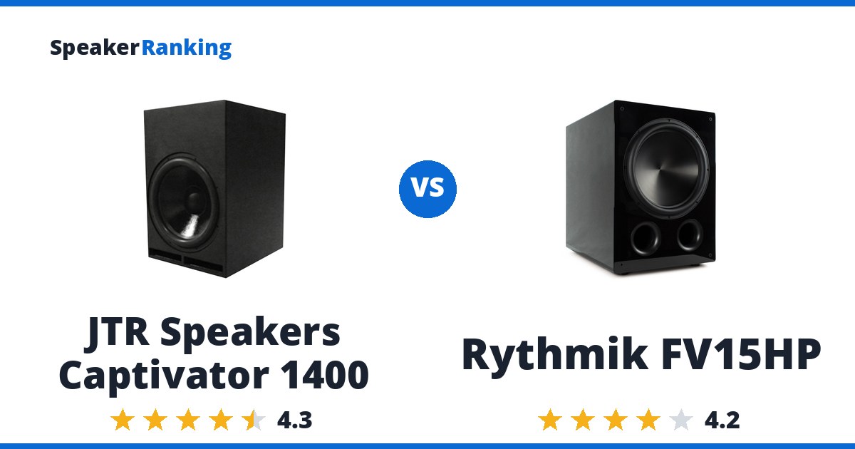 JTR Speakers Captivator 1400 vs Rythmik FV15HP