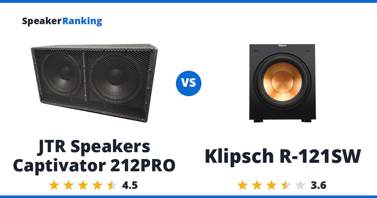 JTR Speakers Captivator 212PRO vs Klipsch R-121SW