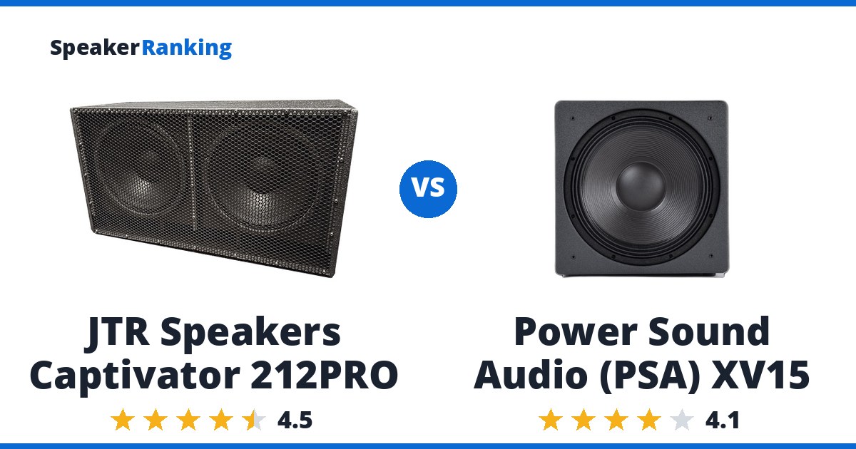 JTR Speakers Captivator 212PRO vs Power Sound Audio (PSA) XV15