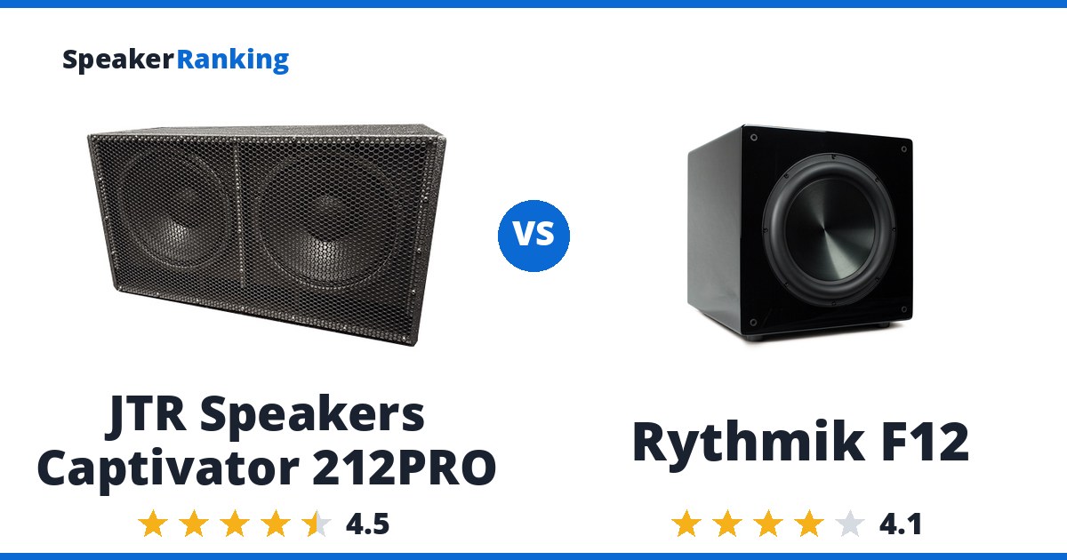 JTR Speakers Captivator 212PRO vs Rythmik F12