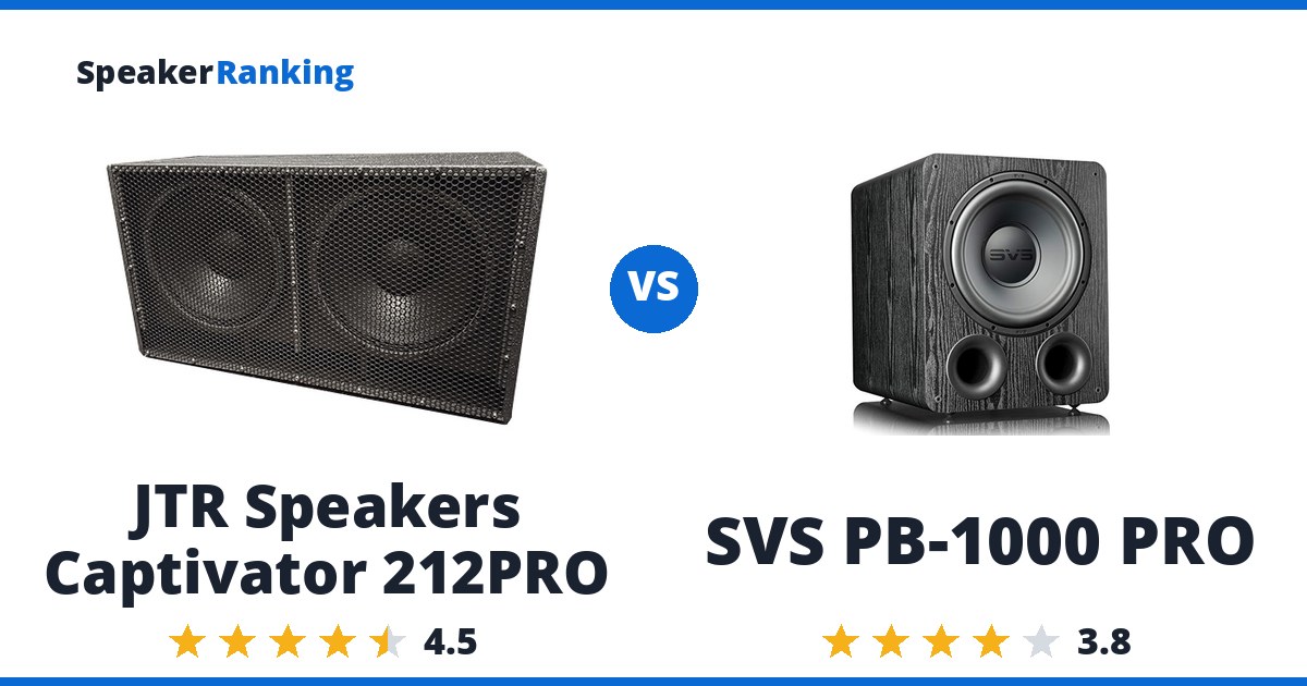 JTR Speakers Captivator 212PRO vs SVS PB-1000 PRO