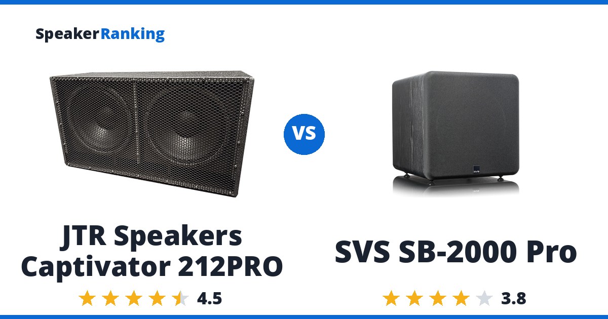 JTR Speakers Captivator 212PRO vs SVS SB-2000 Pro
