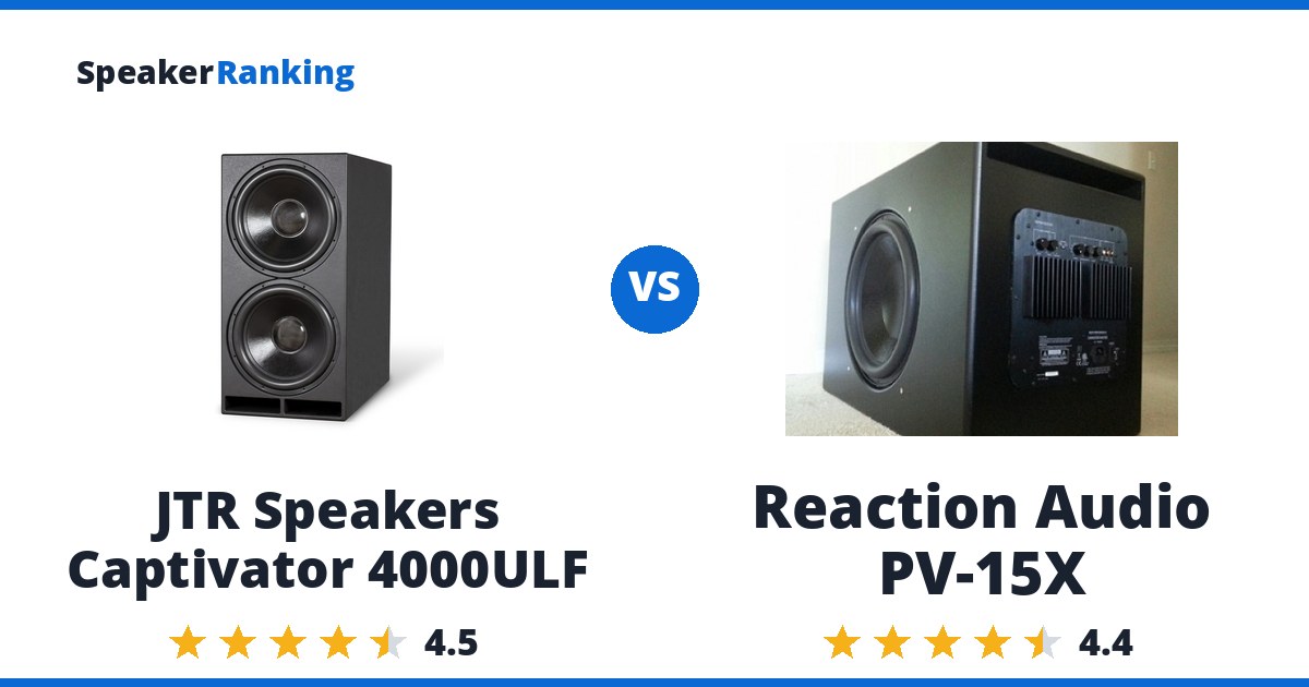 JTR Speakers Captivator 4000ULF vs Reaction Audio PV-15X