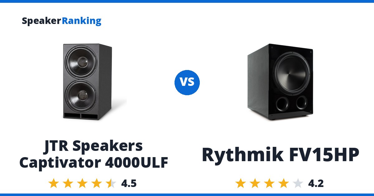JTR Speakers Captivator 4000ULF vs Rythmik FV15HP