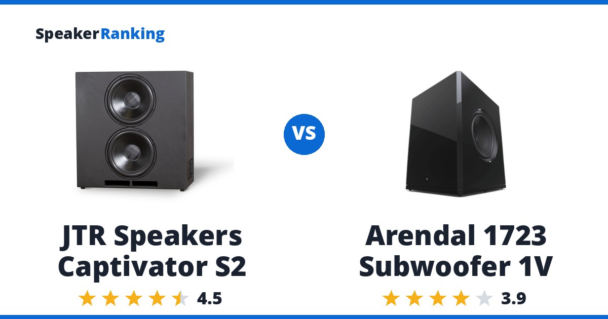 JTR Speakers Captivator S2 vs Arendal 1723 Subwoofer 1V