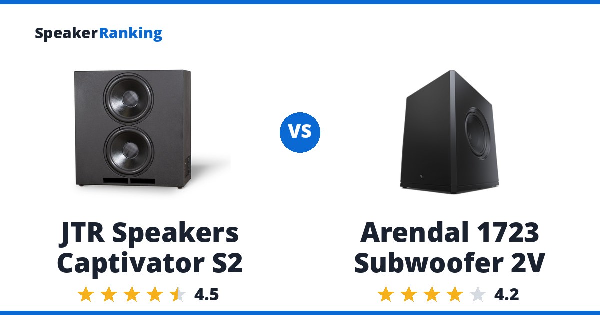 JTR Speakers Captivator S2 vs Arendal 1723 Subwoofer 2V