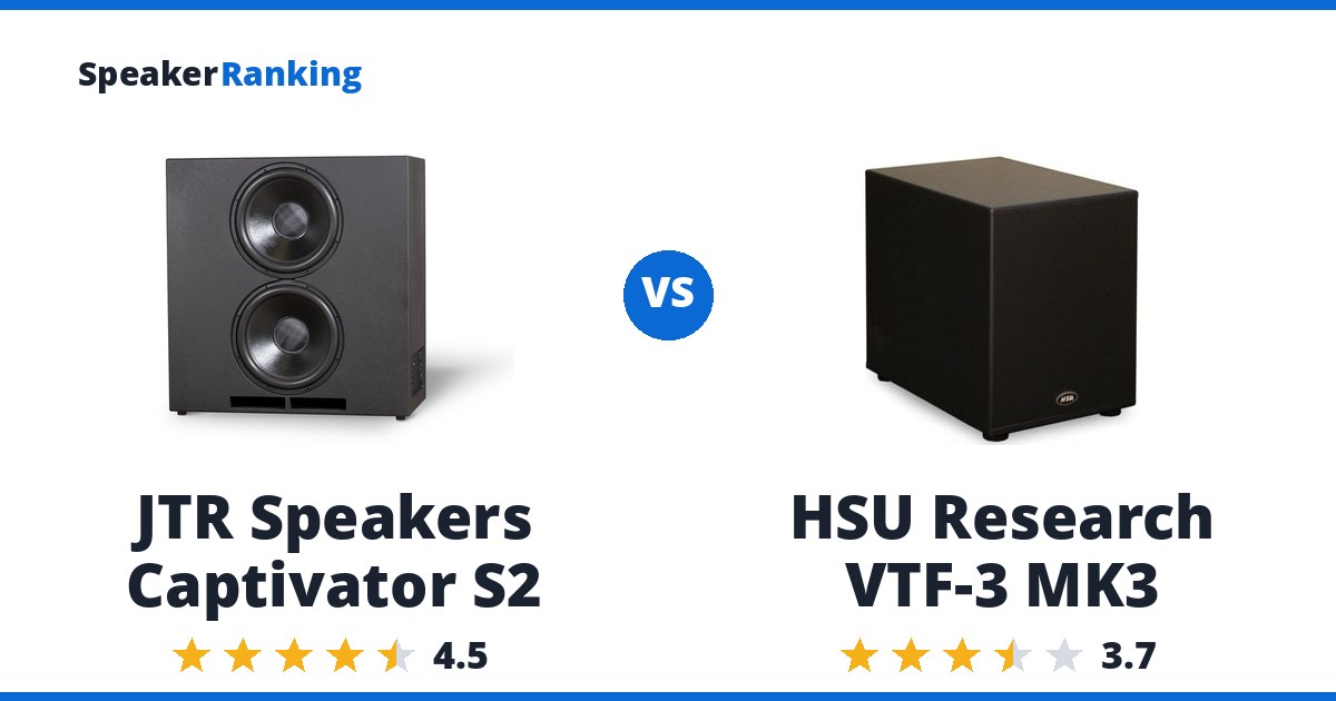 JTR Speakers Captivator S2 vs HSU Research VTF-3 MK3