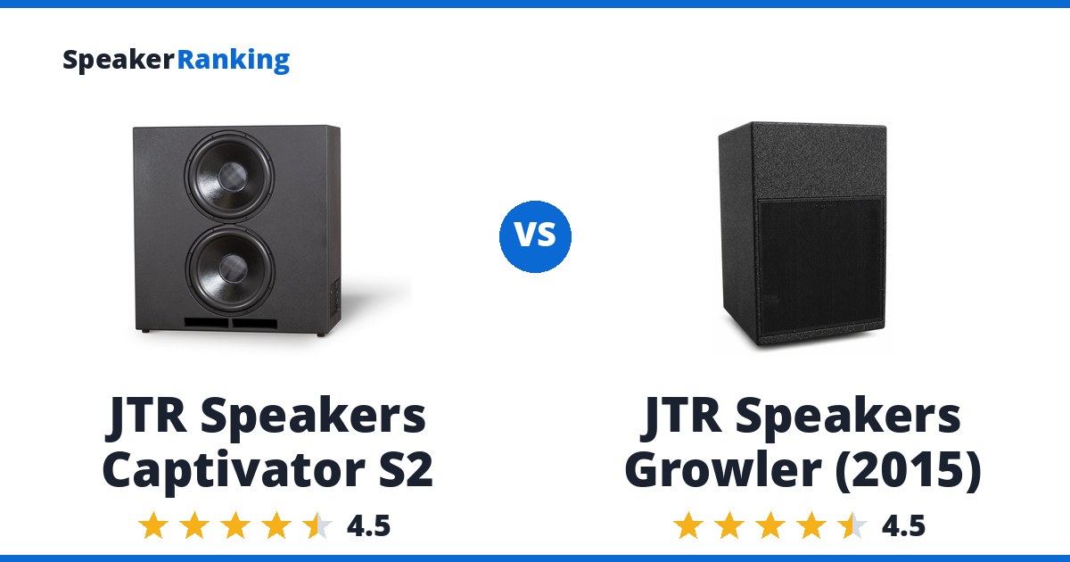 JTR Speakers Captivator S2 vs JTR Speakers Growler (2015)