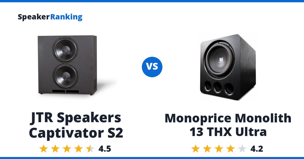 JTR Speakers Captivator S2 vs Monoprice Monolith 13 THX Ultra