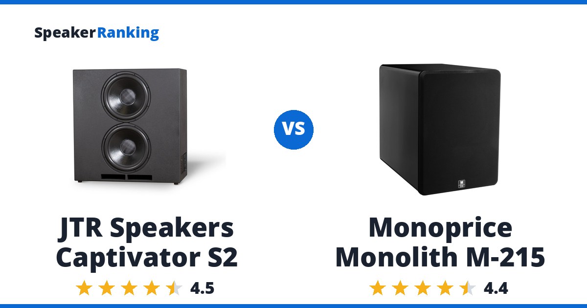 JTR Speakers Captivator S2 vs Monoprice Monolith M-215