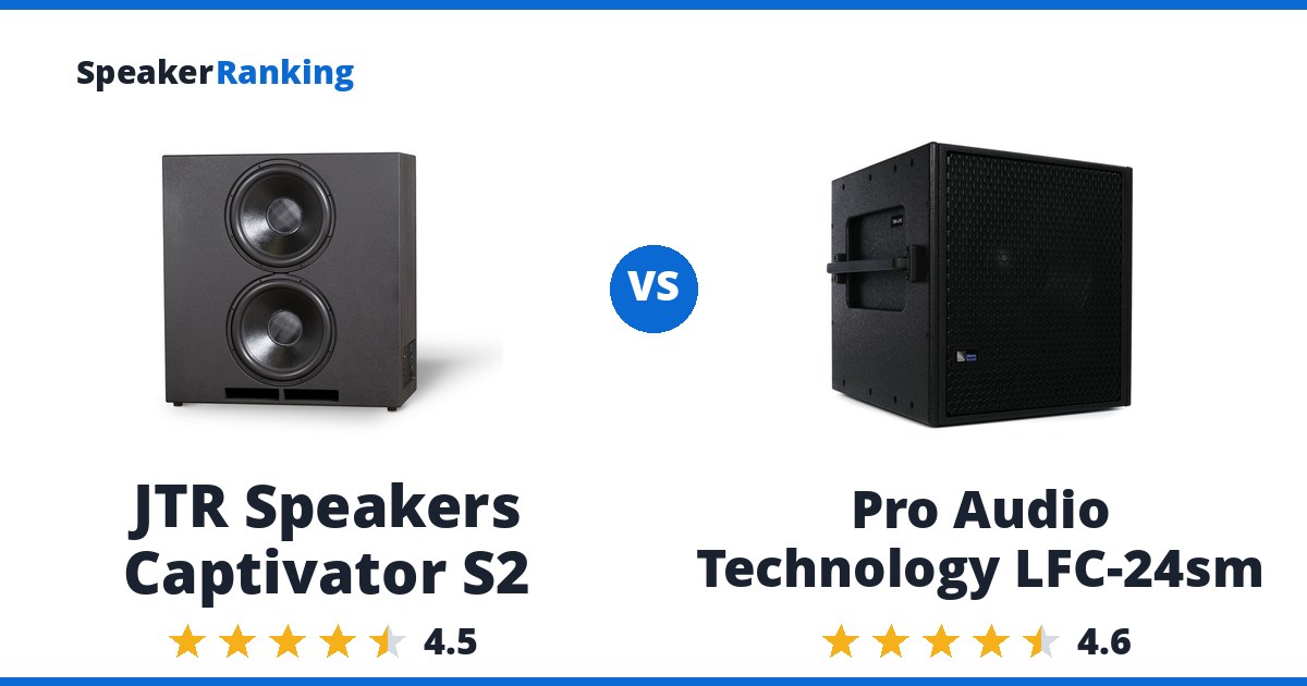 JTR Speakers Captivator S2 vs Pro Audio Technology LFC-24sm