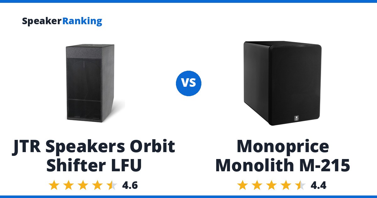 JTR Speakers Orbit Shifter LFU vs Monoprice Monolith M-215