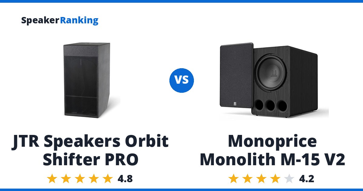 JTR Speakers Orbit Shifter PRO vs Monoprice Monolith M-15 V2