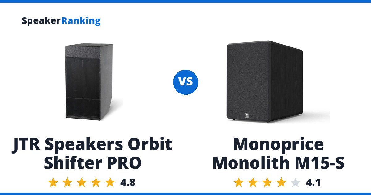 JTR Speakers Orbit Shifter PRO vs Monoprice Monolith M15-S