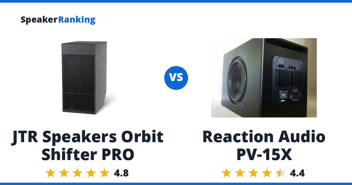 JTR Speakers Orbit Shifter PRO vs Reaction Audio PV-15X