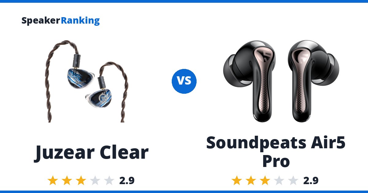 Juzear Clear vs Soundpeats Air5 Pro