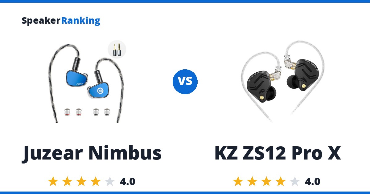 Juzear Nimbus vs KZ ZS12 Pro X