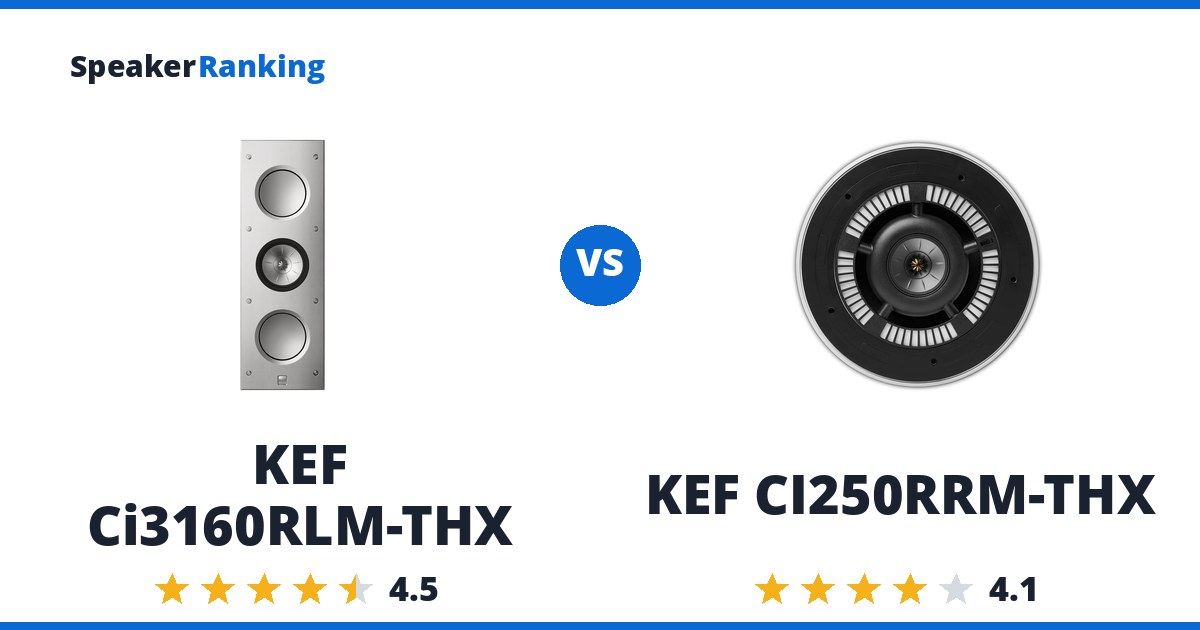 KEF Ci3160RLM-THX vs KEF CI250RRM-THX