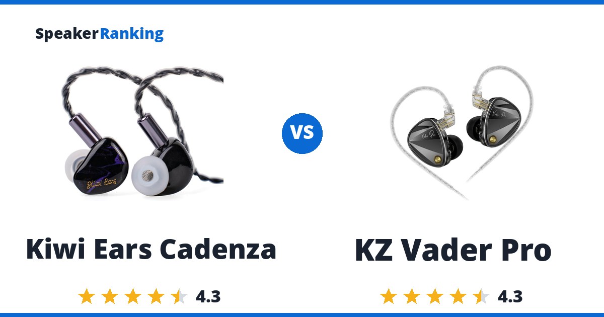 Kiwi Ears Cadenza vs KZ Vader Pro