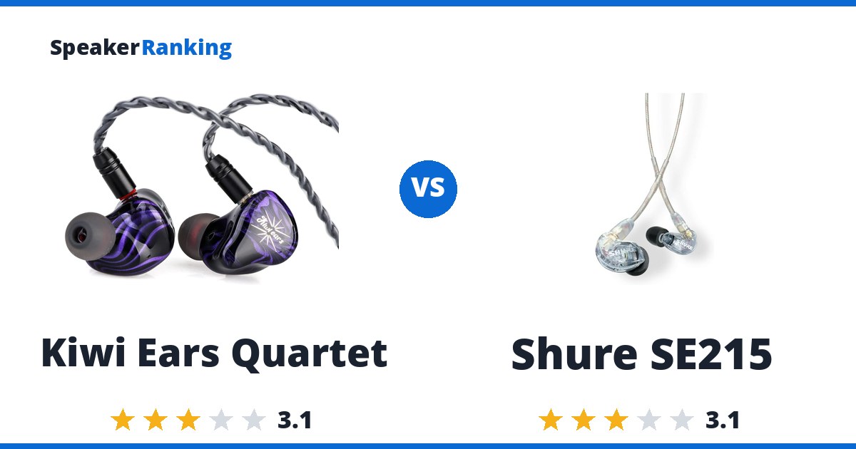 Kiwi Ears Quartet vs Shure SE215