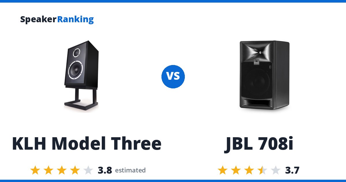 KLH Model Three vs JBL 708i