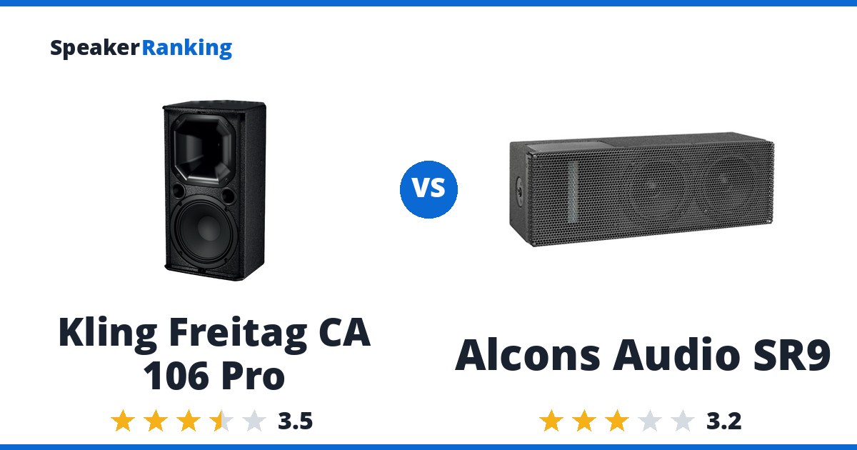 Kling Freitag CA 106 Pro vs Alcons Audio SR9