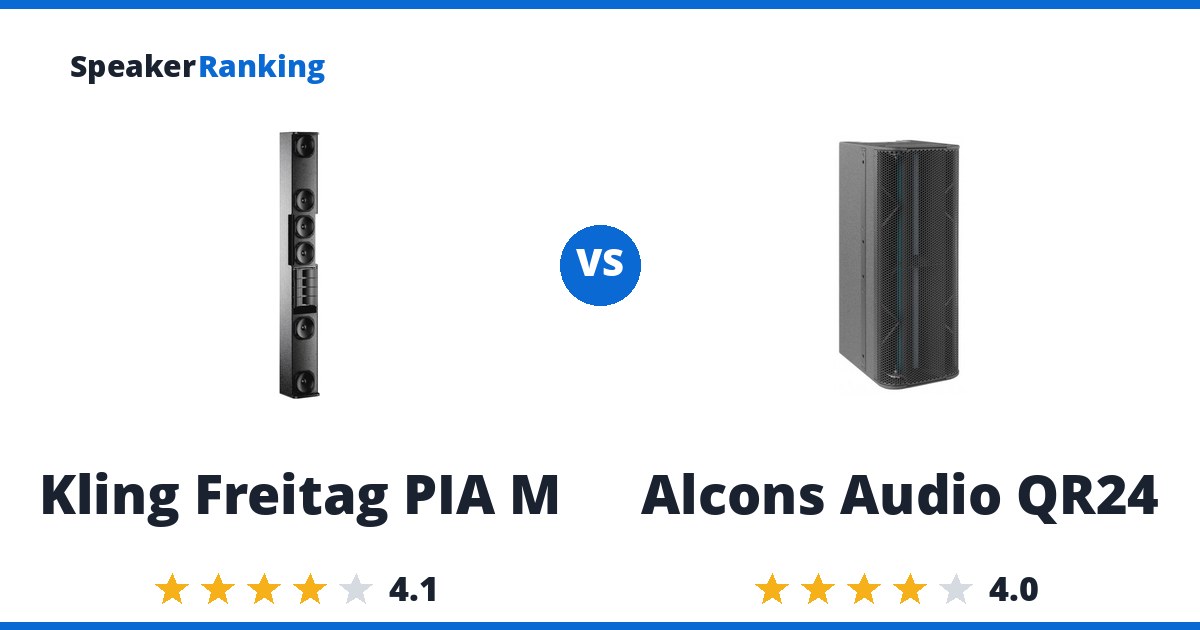 Kling Freitag PIA M vs Alcons Audio QR24