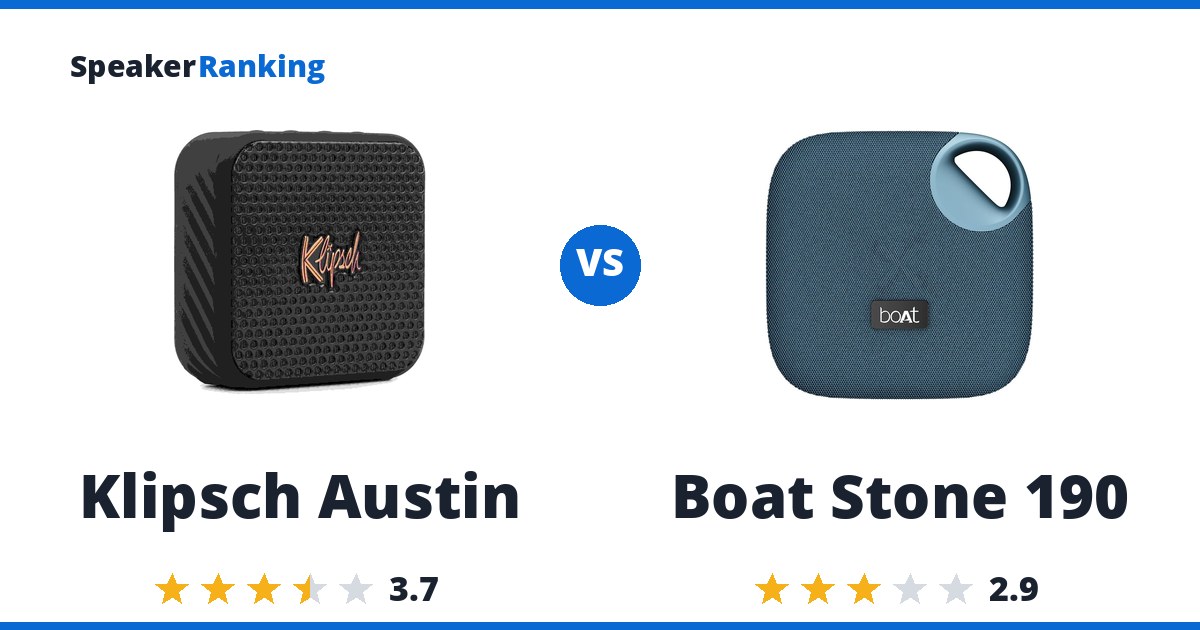 Klipsch Austin vs Boat Stone 190