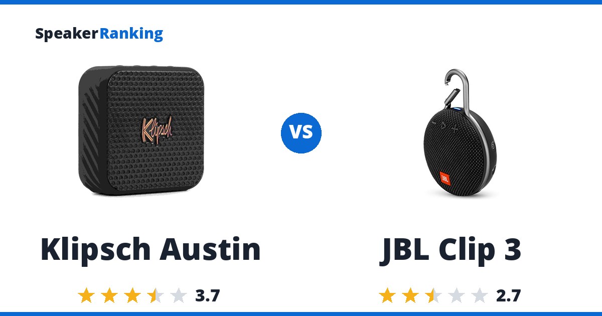 Klipsch Austin vs JBL Clip 3