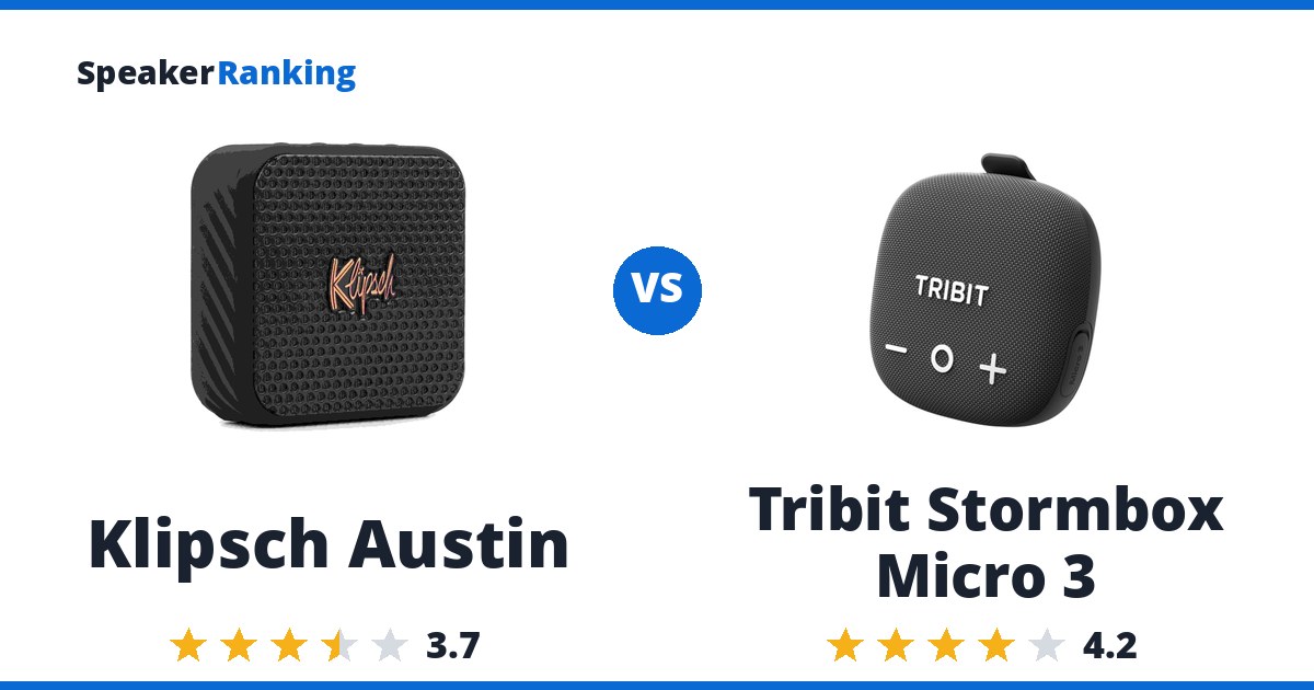 Klipsch Austin vs Tribit Stormbox Micro 3