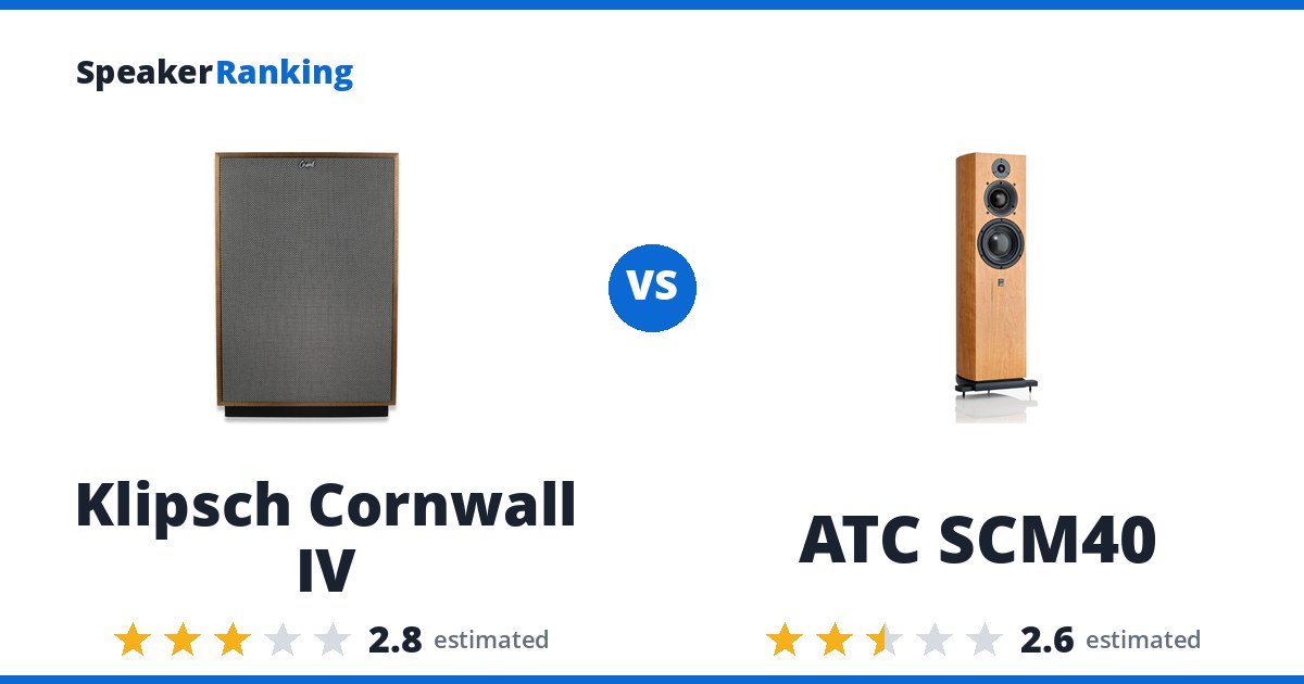 Klipsch Cornwall IV vs ATC SCM40