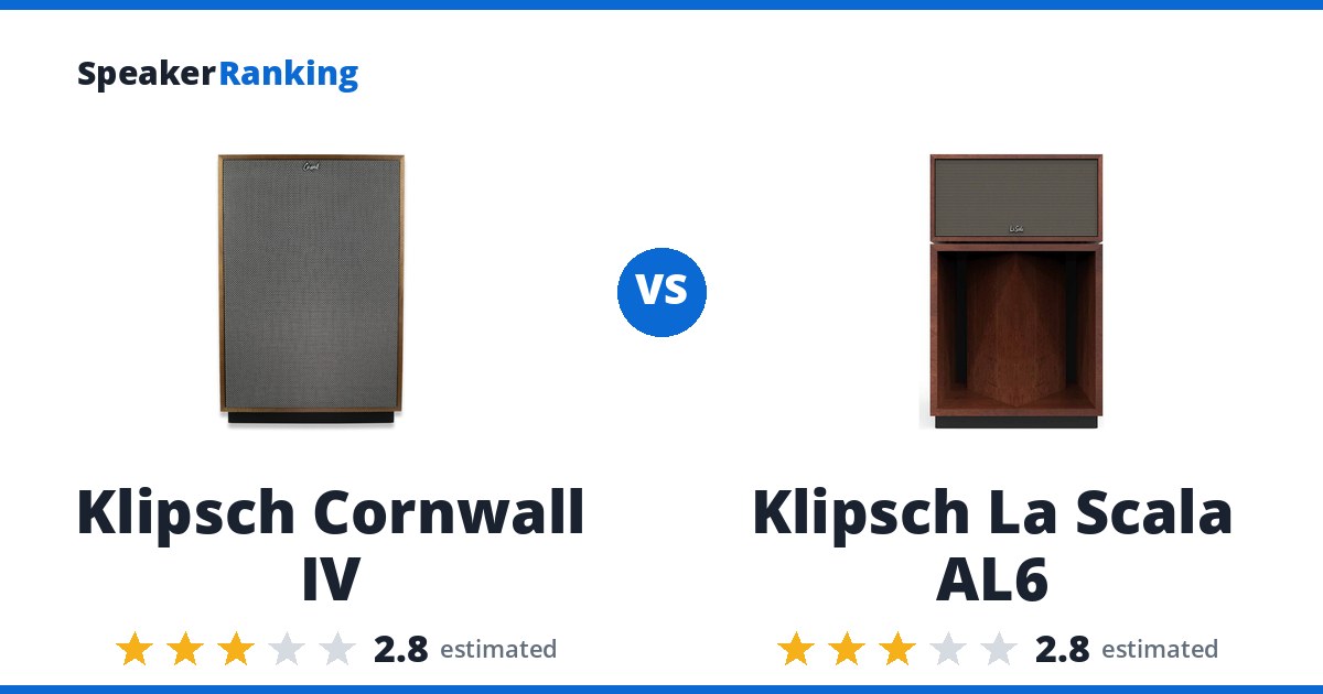 Klipsch Cornwall IV vs Klipsch La Scala AL6