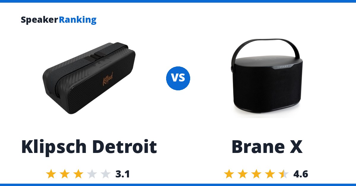 Klipsch Detroit vs Brane X
