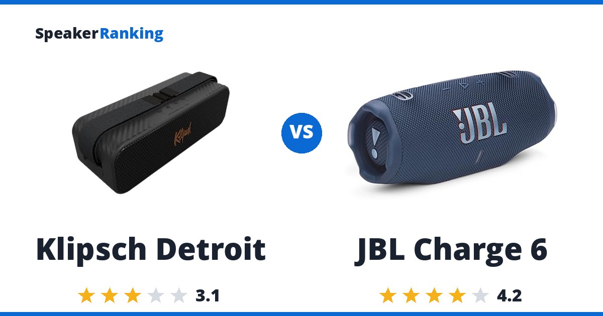 Klipsch Detroit vs JBL Charge 6