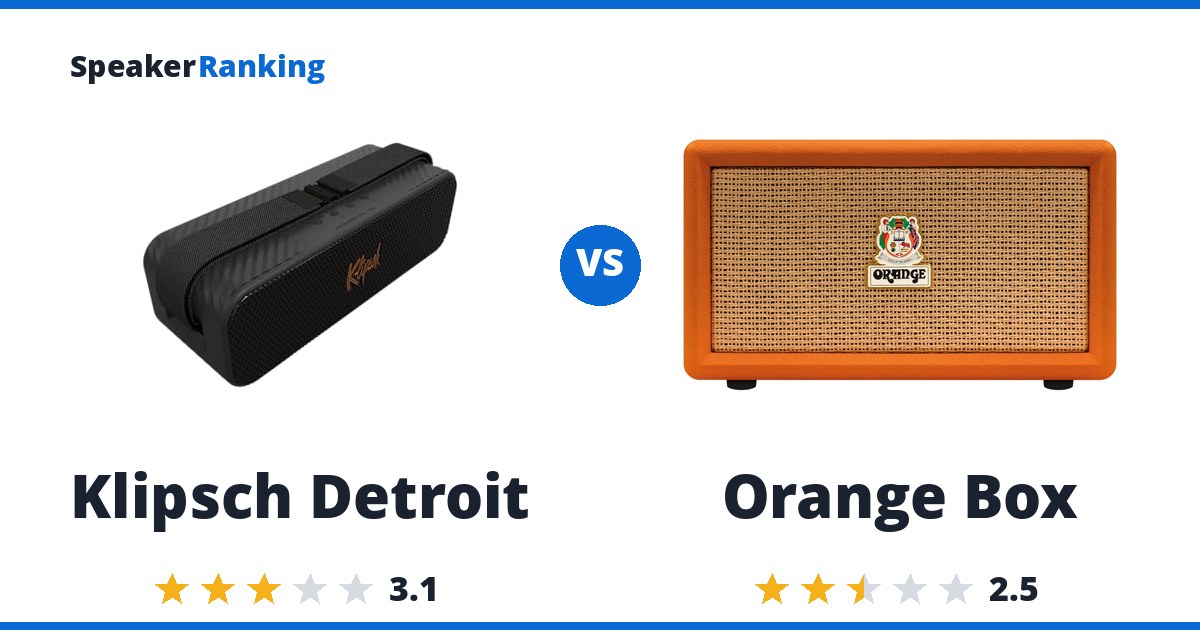 Klipsch Detroit vs Orange Box