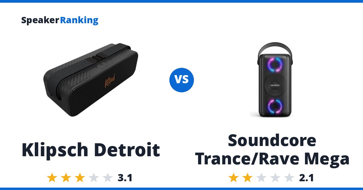 Klipsch Detroit vs Soundcore Trance/Rave Mega