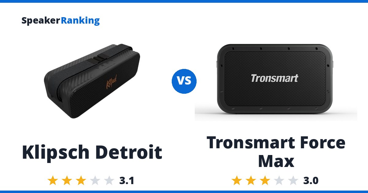 Klipsch Detroit vs Tronsmart Force Max